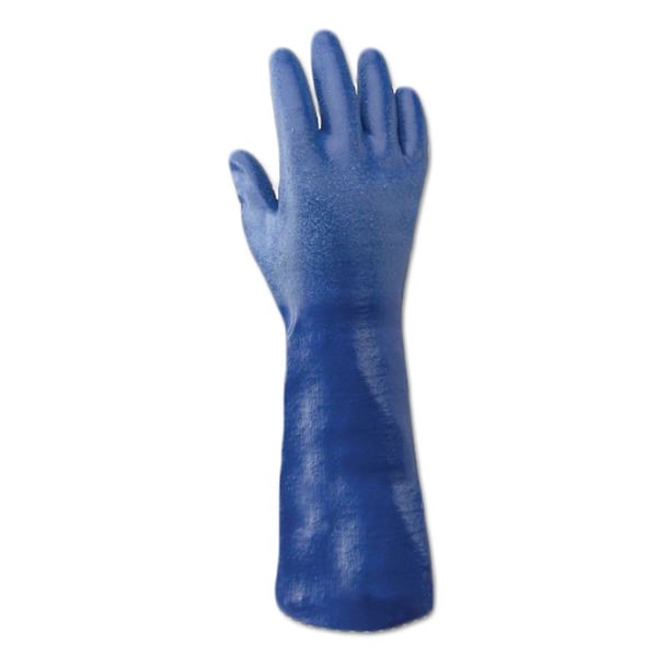 Chemical Resistant Gloves, Blue, 9, 12 PK